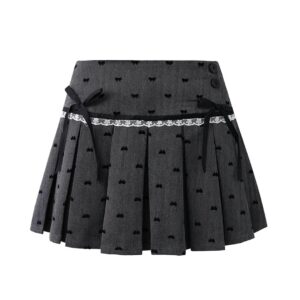 Caliel Bow Pleated Skirt