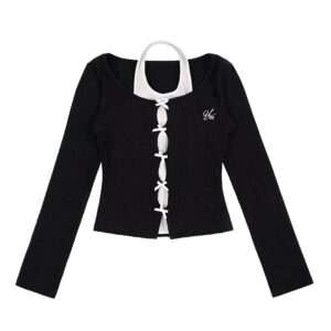 Cherra Bowknot Layered Top