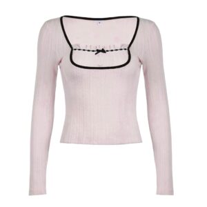 Merra Knitted Pearl Button Top