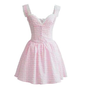Beth Pink Gingham Dress