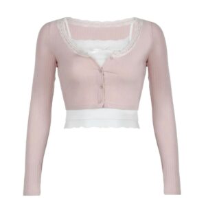 Catina Button-up Knitted Cardi + Tank