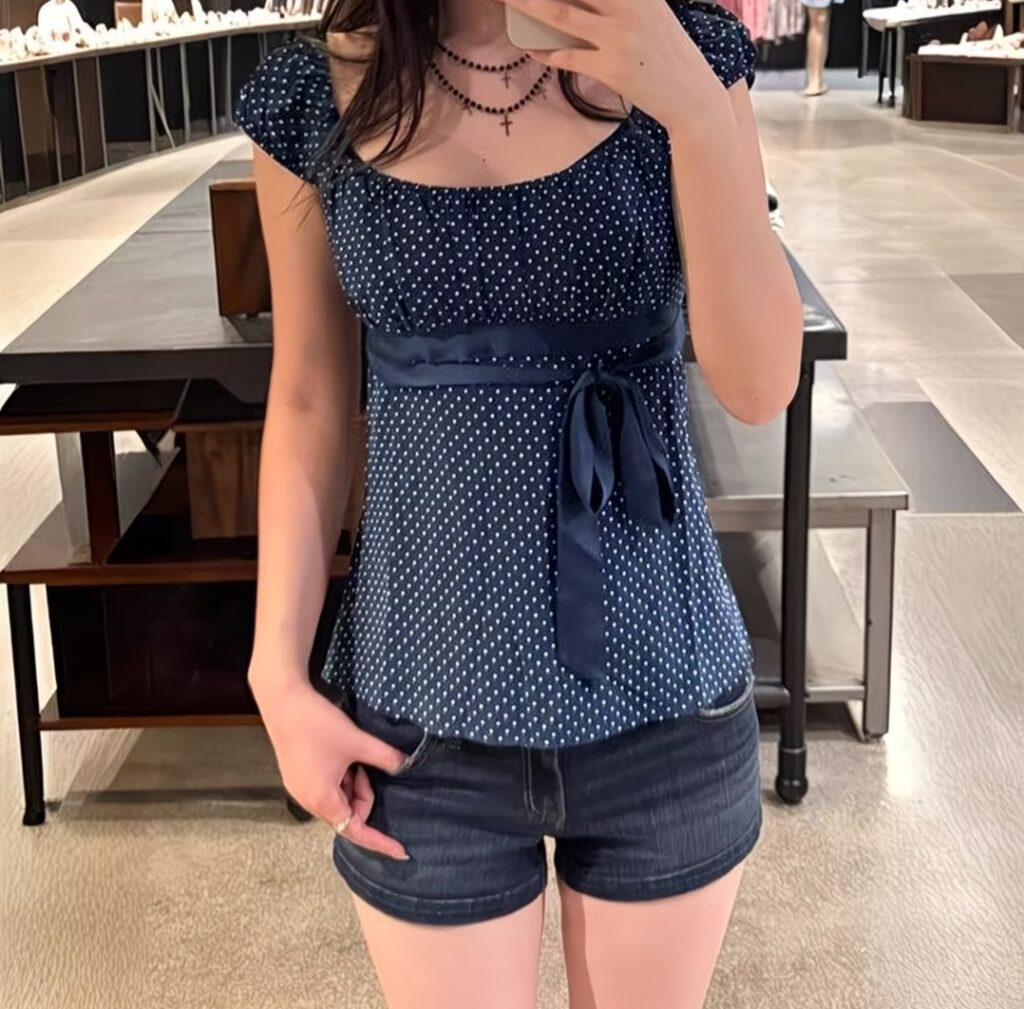 Crying Club polka dot top